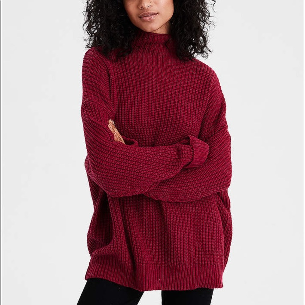 Magenta mock neck sweater!